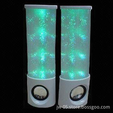 Mini Portable Speaker with 3 Colorful Lights, Made of ABS and PVC Materials